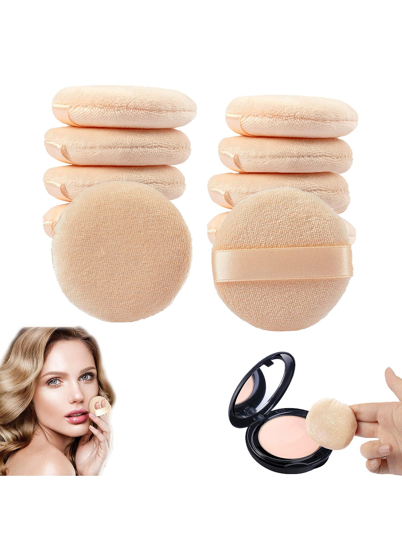 Puff, Cosmetic Powder Puff Soft Sponge Foundation Makeup Tool 2.95 Inch Pure Cotton Powder Puff for Powder Foundation