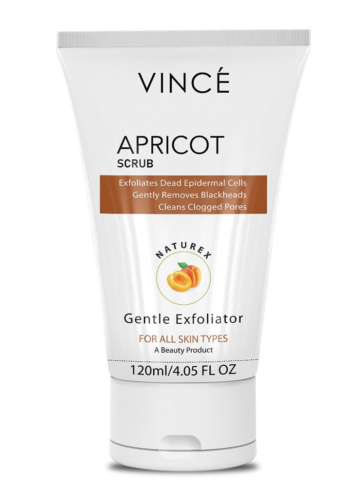 Apricot Scrub – Gently Exfoliates Dead Skin, Clears Blackheads & Whiteheads, Removes Impurities, and Refines Pores for Smooth & Radiant Skin – 120ml