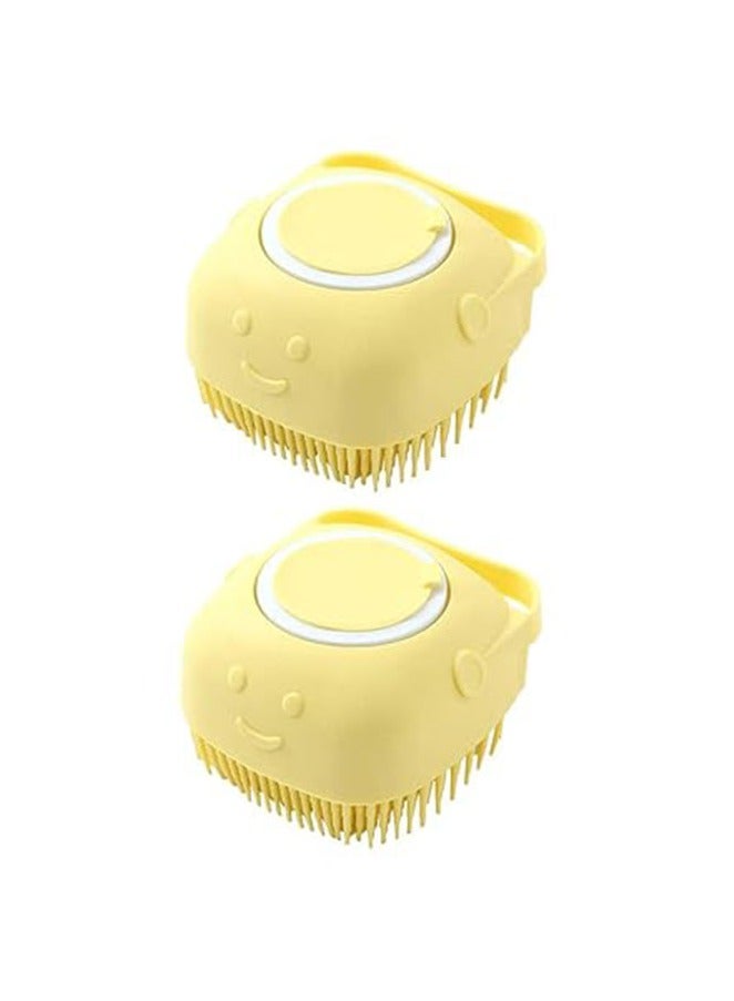 Dog Bath Brush Silicone, Massage Soft Brush Cats, Pet Massage Brush Shampoo Dispenser