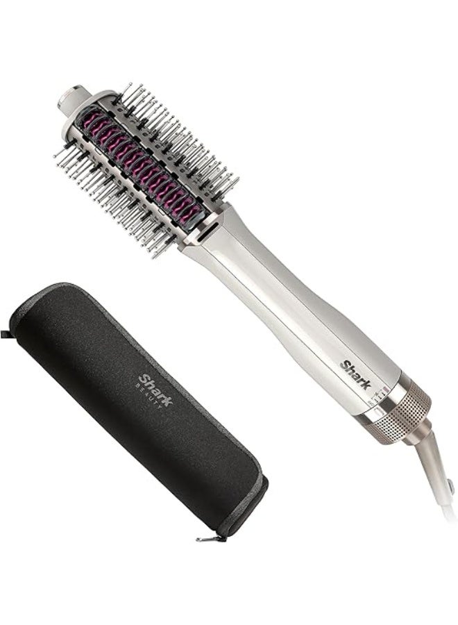 Shark SmoothStyle Heated Brush and Comb with Heat-Resistant Storage Bag, Wet & Dry Modes, Hot Air Brush with 3 Temperatures, Smooth, Soft & Voluminous Finish For All Hair Types, Silk, HT212ME