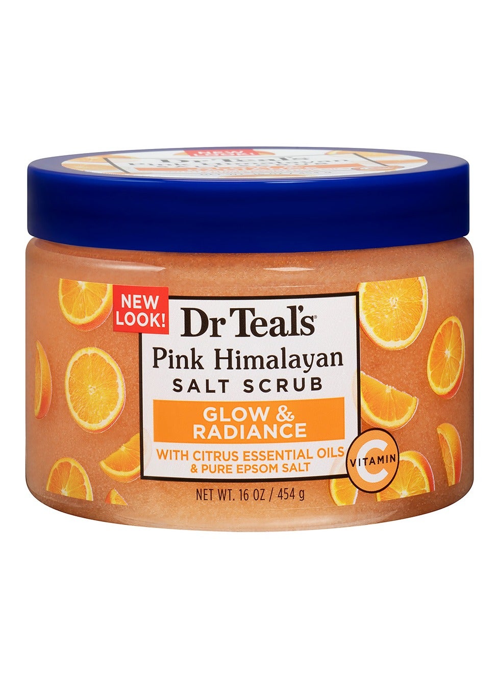 Vitamin C Epsom Salt Body Scrub for Glow & Radiance - Gently Polishes & Smoothes Skin for a Healthy Glow with Citrus Oils (454 g)