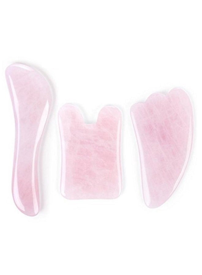 Feng Shui Pink Rose Quartz Gua Sha Board-Therapeutic Relief and Skin Renewal -Premium All Natural Handmade Healing Stone W3462