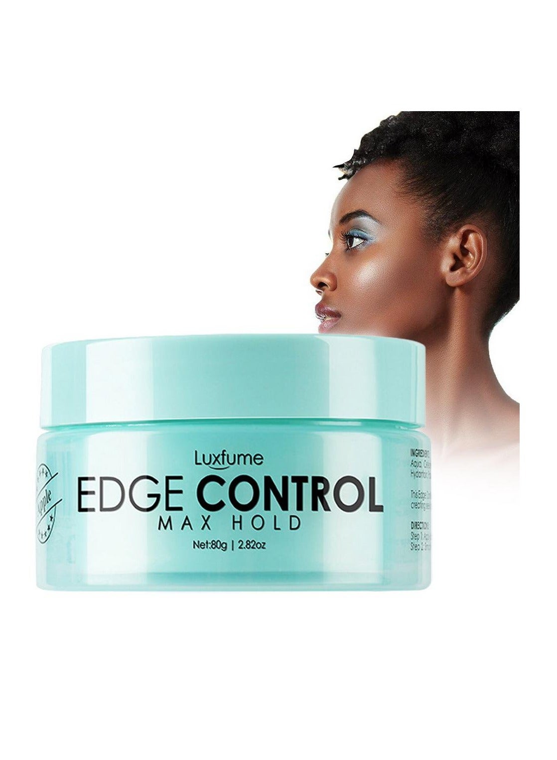Edge Control for Max Hold High Performance Hair Styling Wax with Added Castor Oil Vitamin E Jojoba Oil Glycerin Fixing Repairing & Reduce Complexity for Curly and Curly Hair for Women 80g