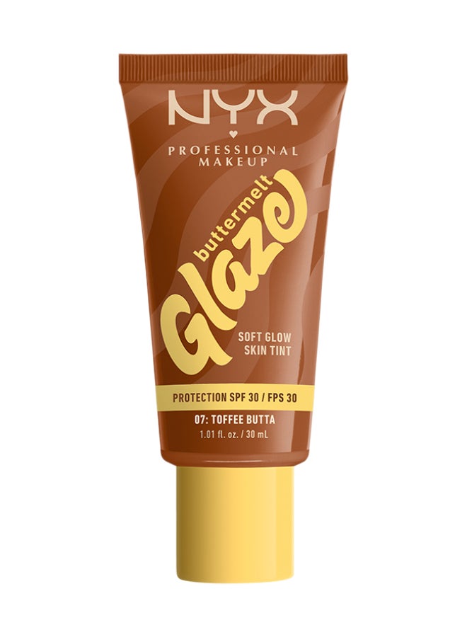 Buttermelt Glaze Soft Glow Skin Tint + SPF/FPS 30 Foundation 12h Wear Toffee Butta