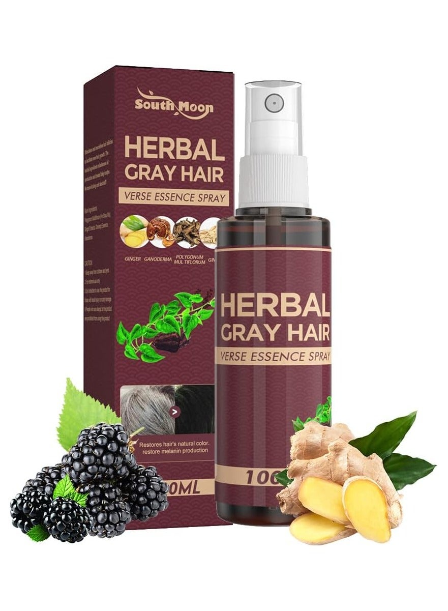 New Herbal Grey Hair Spray Quick Effect Gentle Natural Herbal Remove Grey Hair Linghai