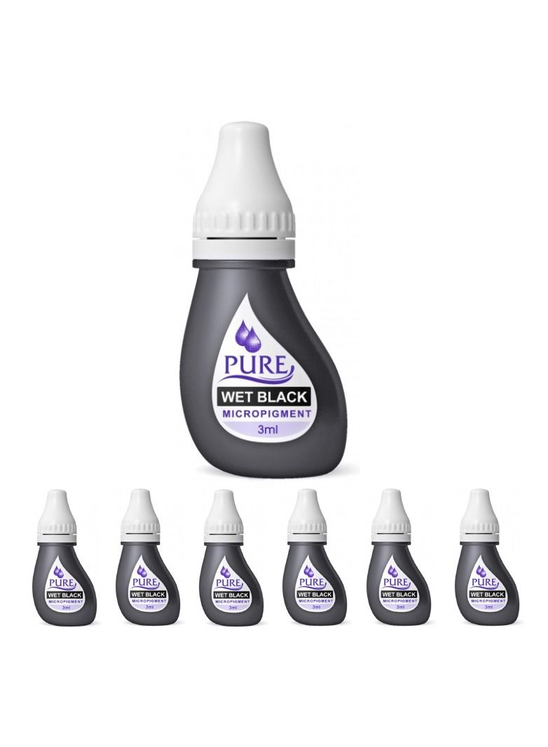 Micropigment pure pigment 6 bottle set pigment color permanent makeup microblading supplies micropigmentation cosmetic tattoo ink ombre feathering hair stroke 3ml each