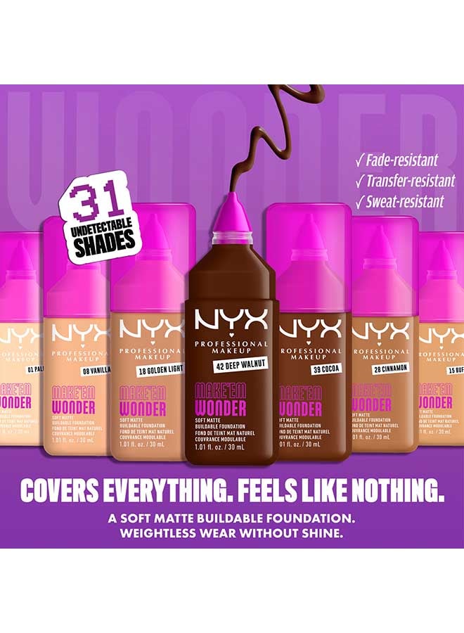 Make 'EM Wonder, 24H Soft Matte Foundation, Undetectable  Finish, Classic Tan - image 2