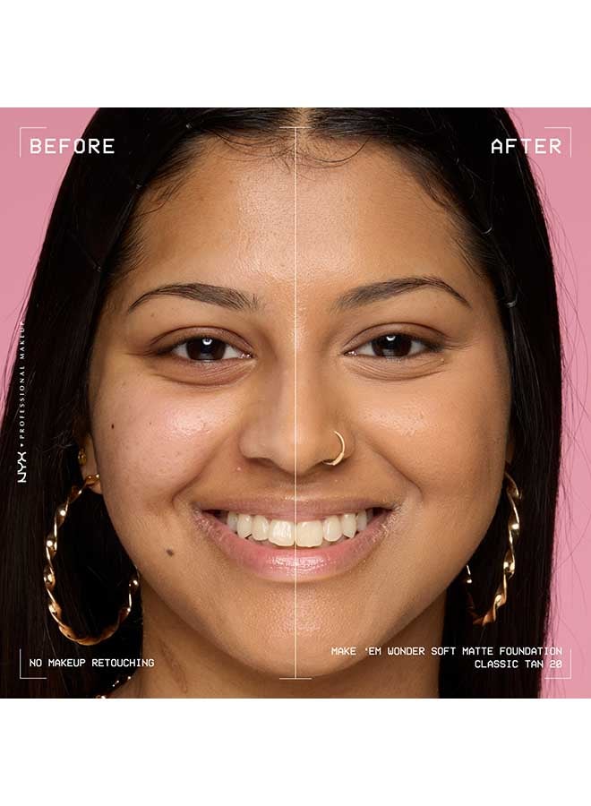 Make 'EM Wonder, 24H Soft Matte Foundation, Undetectable  Finish, Classic Tan - image 3