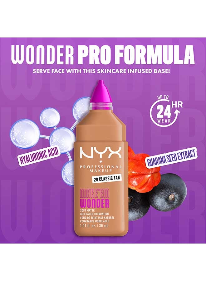 Make 'EM Wonder, 24H Soft Matte Foundation, Undetectable  Finish, Classic Tan - image 4