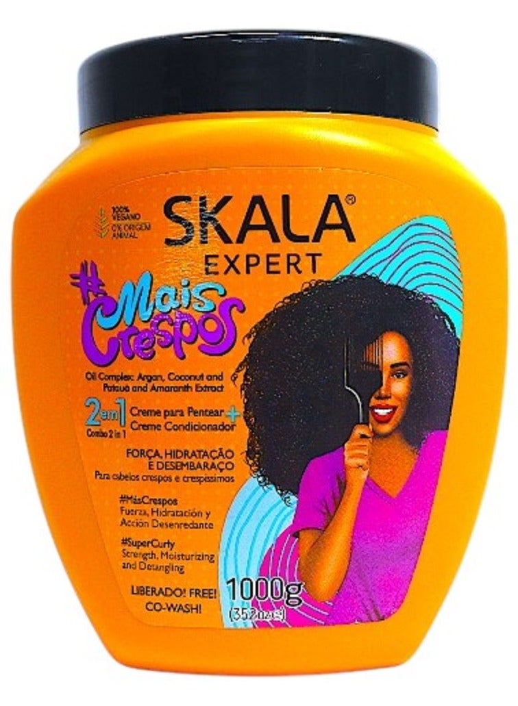 Expert Mais Crespos 2-in-1 Cream And Conditioner for Curly Hair I Hydration and Detangling I 1000 grams