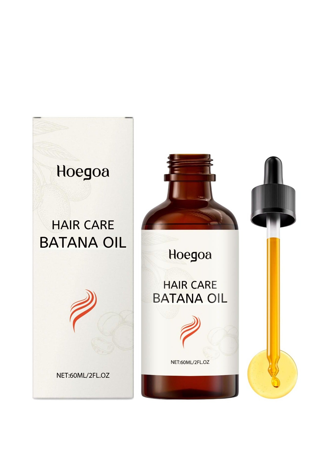 Raw Batana Oil for Hair Growth Organic, Essential Oil For Strengthens Hair, Reduce Hairs Loss and Improve Scalp Health for Men and Women, 60ml/2fl oz