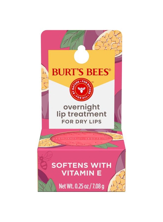 Overnight Lip Sleeping Mask, 0.25 oz - Moisturizing, Hydrating, Exfoliating, Reduces Fine Lines, Ceramide Infused, Passionfruit Scent