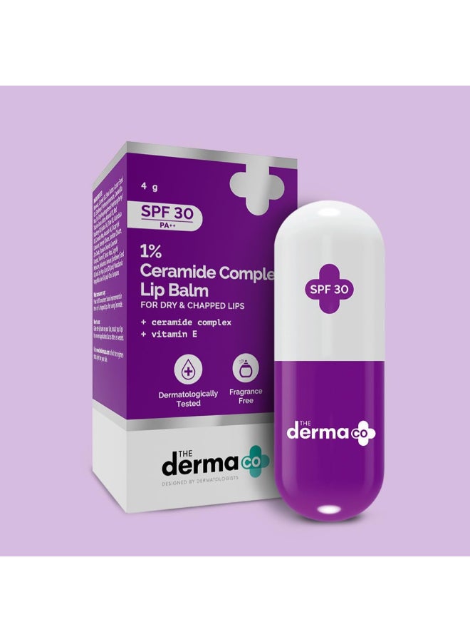 1% Ceramide Complex Lip Balm with Ceramides And Vitamin E, SPF 30 PA++ for Dry And Chapped Lips - 4g - image 2