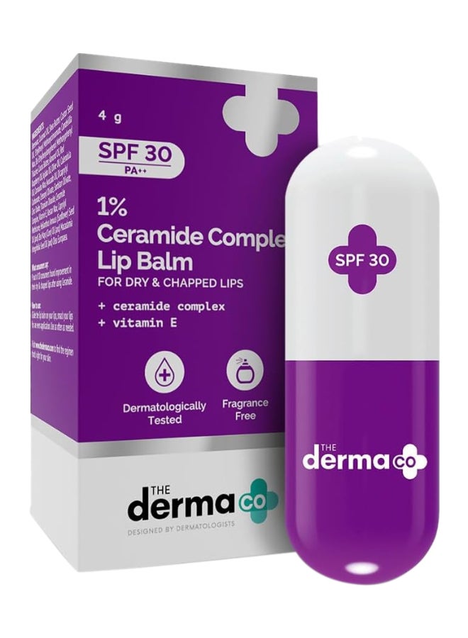 1% Ceramide Complex Lip Balm with Ceramides And Vitamin E, SPF 30 PA++ for Dry And Chapped Lips - 4g