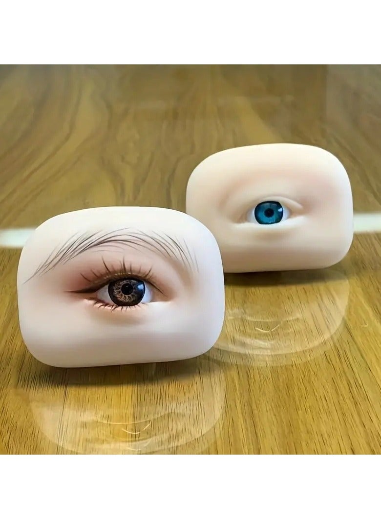 Fake eye practice skin can be used for novice practice eyebrow tattoo, eyeliner tattoo, microblading artist showing microblading 1 PCS
