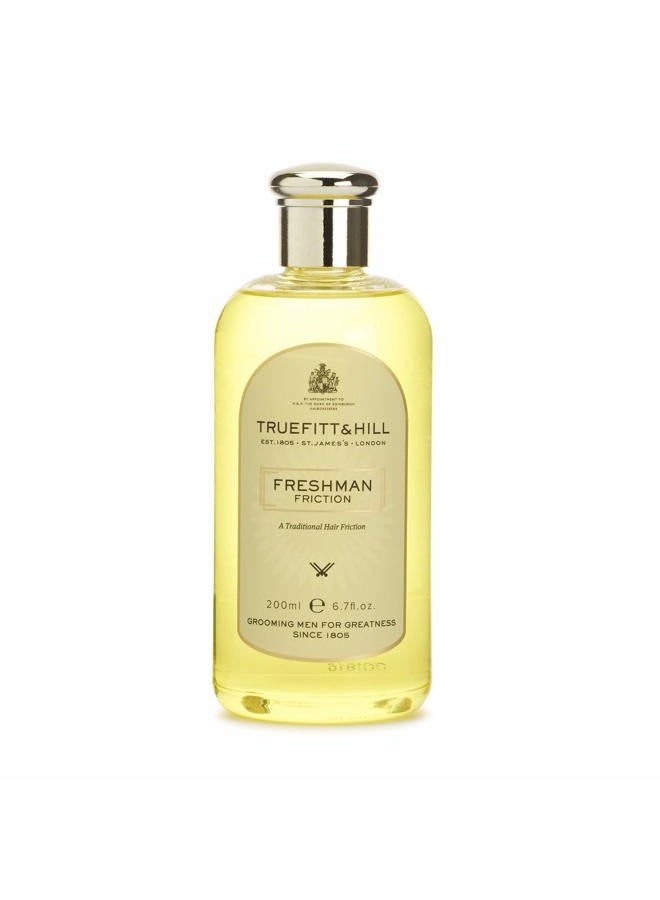 Freshman Friction, Stimulating, Invigorating, and Purifying Formula with Premium Cleansing Ingredients, Compatible with Other Hairdressings - 6.7 oz.