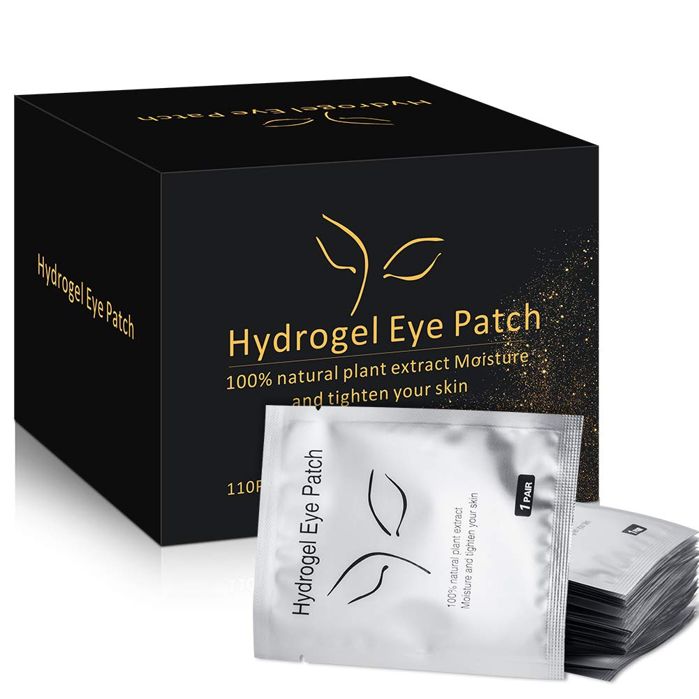 Ocim 100 Pairs Under Eye Pads Lash Extensions,100% Natural Hydrogel Gel Eye Patches for Lashes Extension/Eyelash Tinting