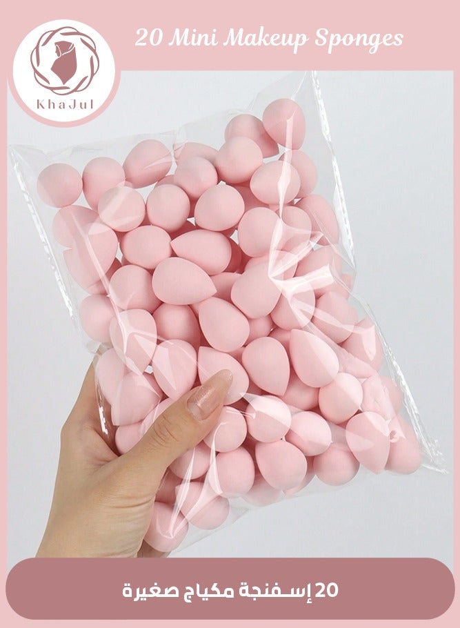 20/30pcs Mini Makeup Sponges, Makeup Sponge for Liquid, Cream and Powder Foundation, Latex Free Makeup Sponge Suitable for All Skin Types