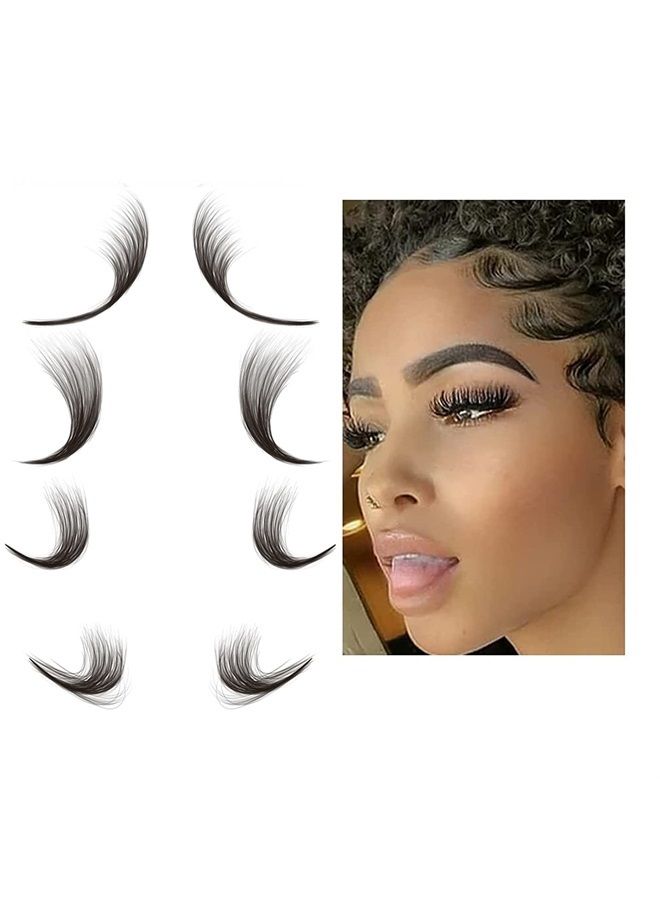 Fake Edges Hair Tattoo Baby Hair Tattoo Stickers - Waterproof Tattoos Body Makeup for Women - Edge Tattoo Fake Edges Curly Hair Salon DIY Hairstyling Hair Stickers Template Makeup Tool (E)