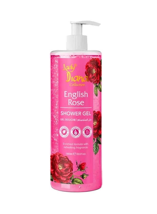 English Rose Shower Gel - 1000ml | Gentle & Refreshing Body Wash for All Skin Types