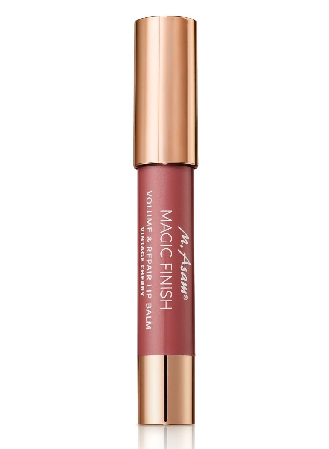 M. Asam MAGIC FINISH Volume & Repair Lip Balm Vintage-Cherry (0.11 oz) - Lip balm for delicate shine & more volume with plumping & nourishing vitamin E & shea butter