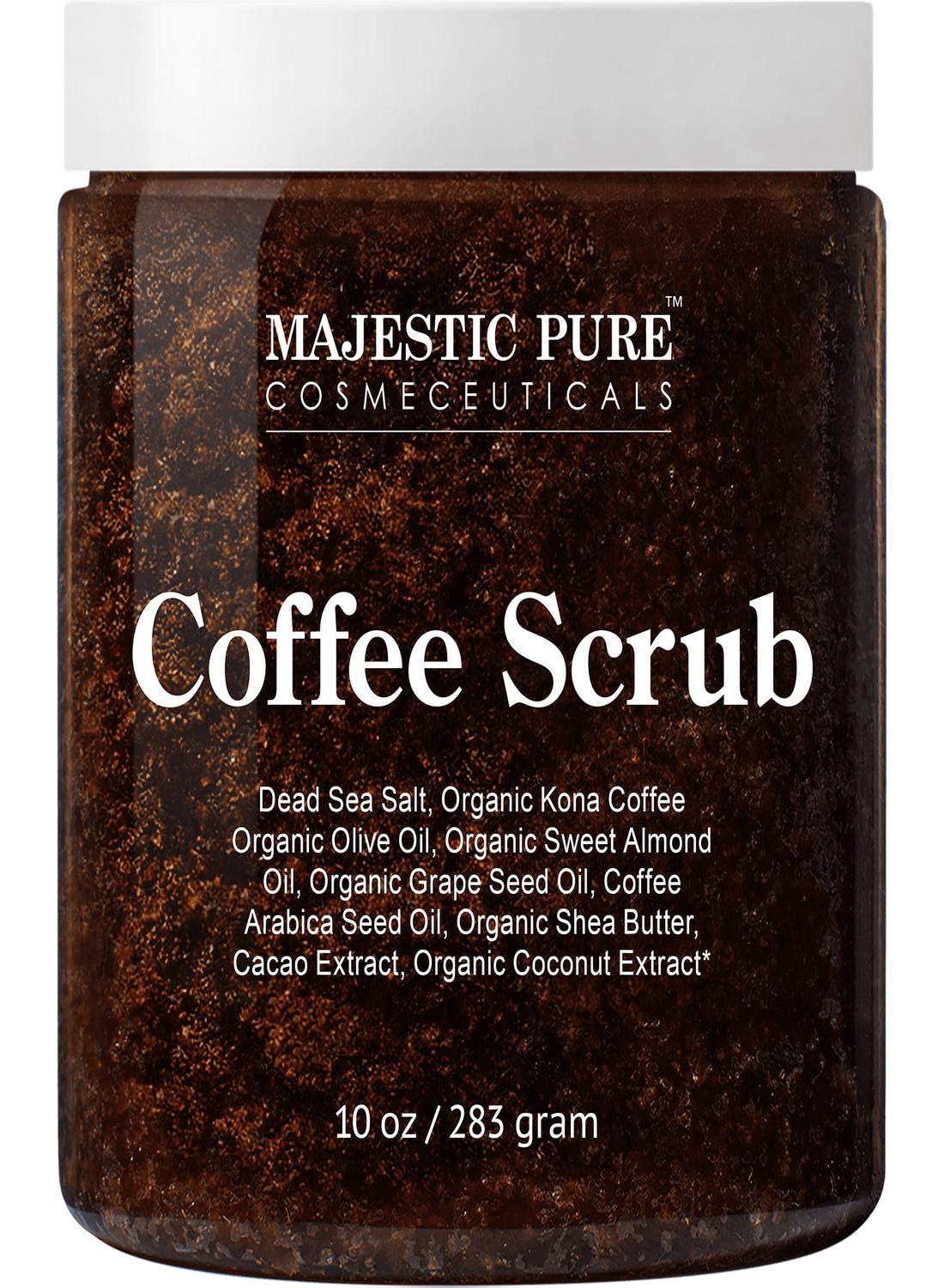 Arabica Coffee Scrub - All Natural Body Scrub for Skin Care, Stretch Marks, Acne & Cellulite, Reduce the Look of Spider Veins, Eczema, Age Spots & Varicose Veins - 10 Ounces
