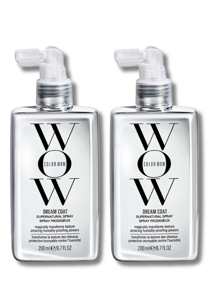 Dream Coat Supernatural Spray, 200ml (Pack of 2) – Humidity-Proof Shine Hairspray for Sleek, Frizz-Free Hair