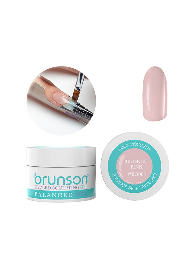 Sculpting Camouflage Uv Builder Gel Balanced Level Gel Uv Sculpting Nail Gel System 30Ml Bride In Pink Bg063