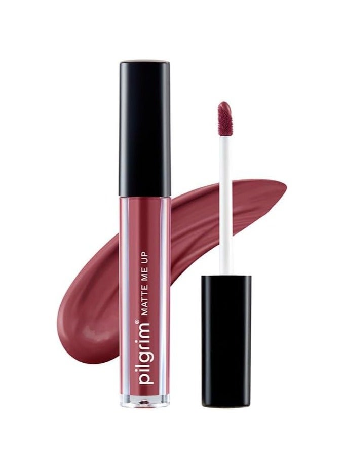 Pilgrim Liquid Matte Lipstick - Blushin' Nude | Lipstick for Women 3gms