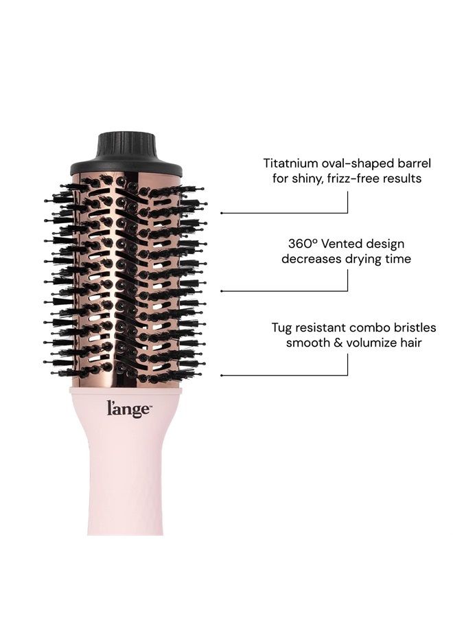 Le Volume 2-in-1 Titanium Dryer Blush | 60MM Hot Air Blow Dryer Brush in One with Oval Barrel | Hair Styler for Smooth, Frizz-Free Results for All Hair Types