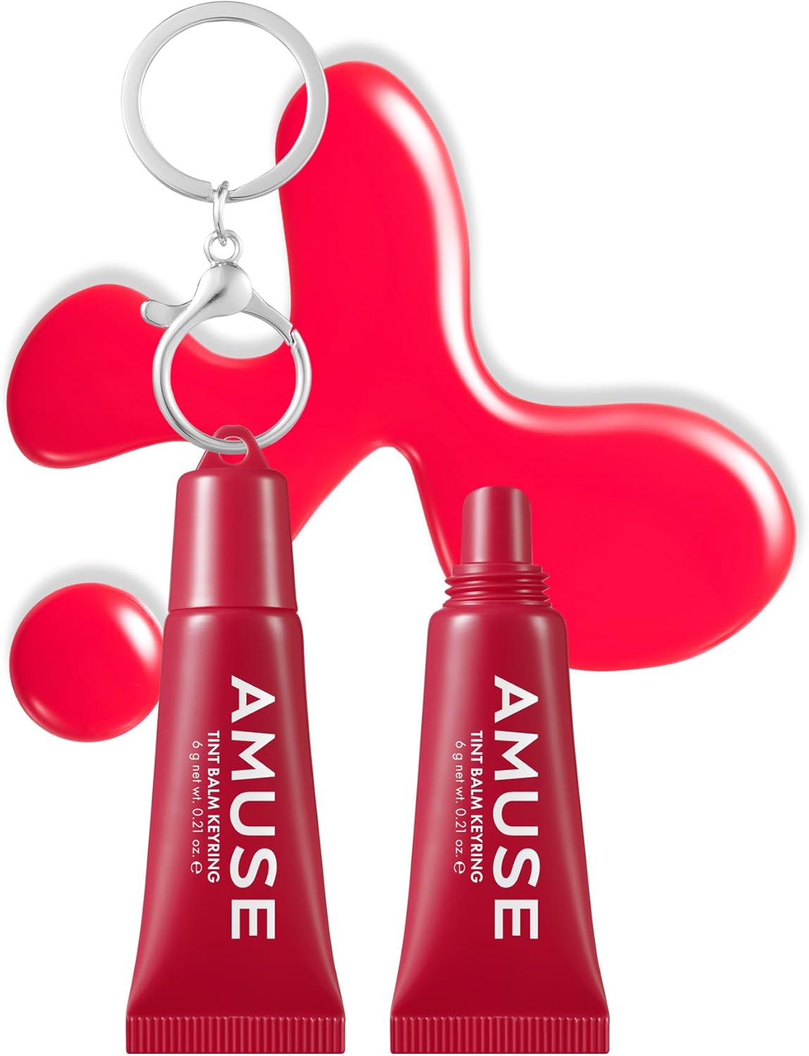 AMUSE Care Tint Lip Balm Keyring - Healthy Cherry