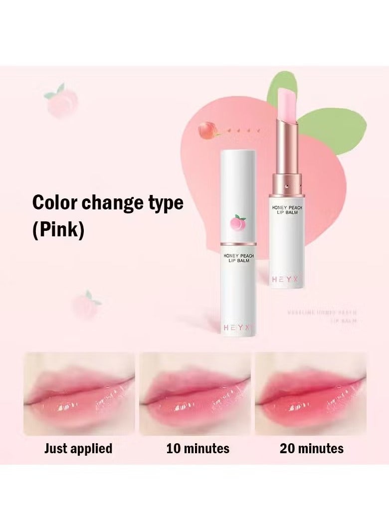 Honey Peach Lip Balm Color Change Lipstick Lips Plumper Moisturizing Hydrating Nourishing Beauty Lips Skin Carae Cosmetics
