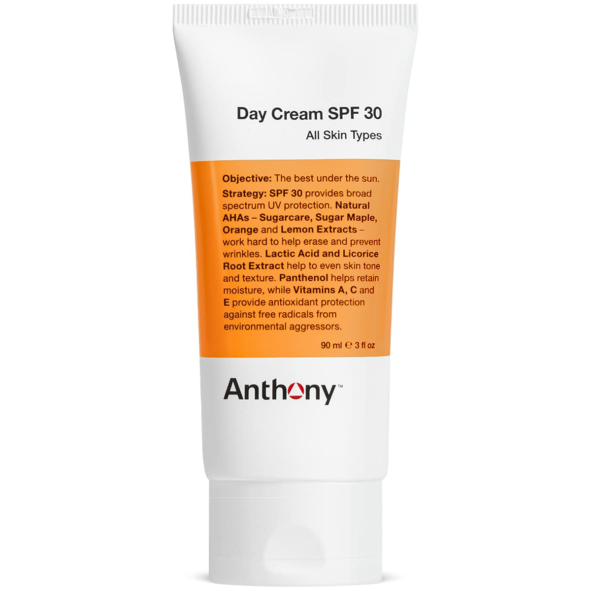 Anthony Day Cream SPF 30 Menâ€™s Face Moisturizer with Sunscreen â€“ Anti-aging Face Lotion and Broad-Spectrum Sunblock â€“ Lightweight, Non-Comedogenic Formula for All Skin Types â€“ 3 Fl Oz