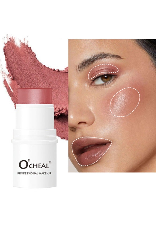 Multi-Effect Cheek & Lip Stick, Cream Contour Stick, Multi Stick Makeup,Face Concealer Stick,Lightweight, Creamy, Lightweight for All Skin,Easy To Use On The Go#04