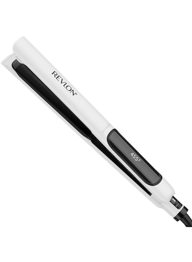 Crystal C + Ceramic Digital Hair Flat Iron | Long-Lasting Shine and Less Frizz, (1 in)