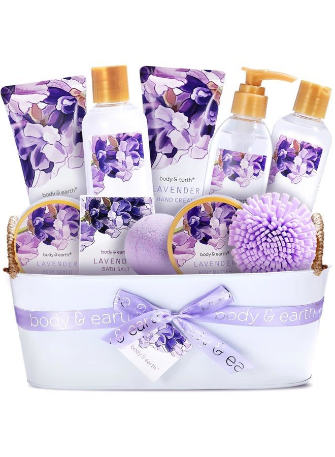 Gift Baskets For Women 11 Pcs Lavender Spa Gifts For Women with Bubble Bath Body Lotion Sets, Bath and Body Gifts Set For Women Christmas Gifts for Women Spa Gift Sets
