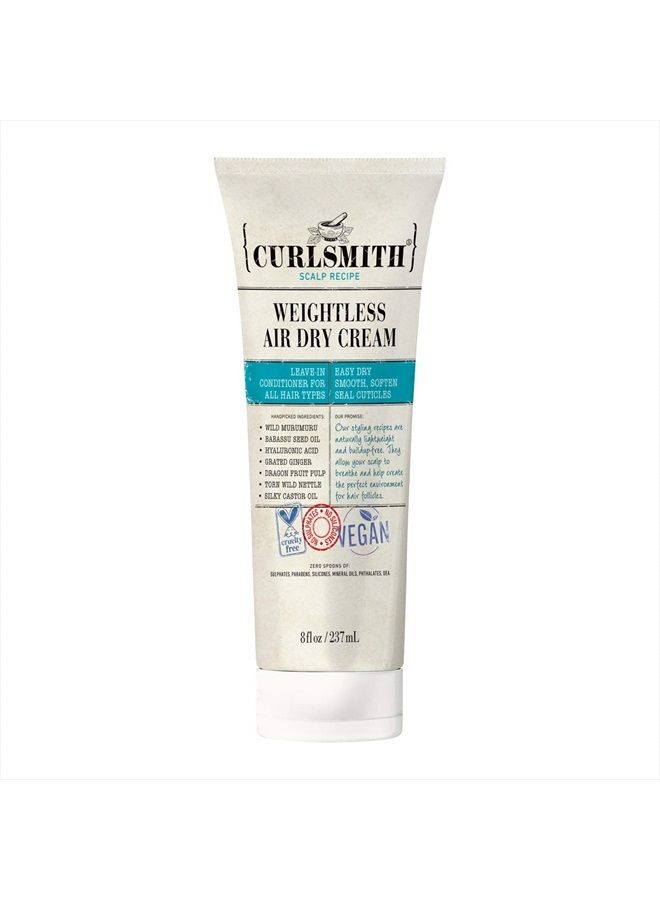 Curlsmith - Weightless Air Dry Cream - Vegan Leave-In Conditioner for Any Hair Type, Smooths Hair (8 fl oz)