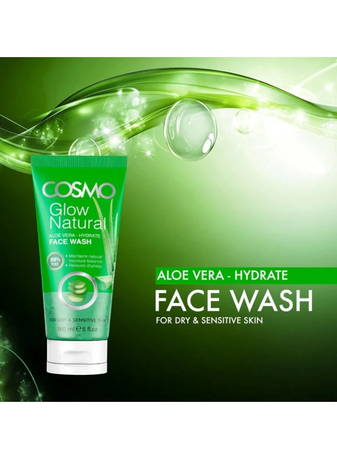 Glow Natural Aloe Vera Hydrate Face Wash 150ml