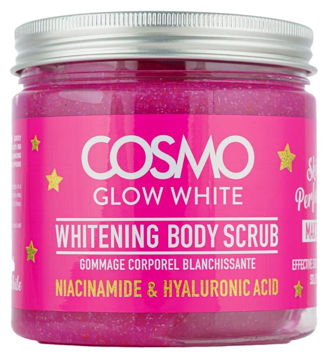 Cosmo Glow White Whitening Body Scrub 475ml, Bright and Youthful, Exfoliates Dead Skin, For Men and Women