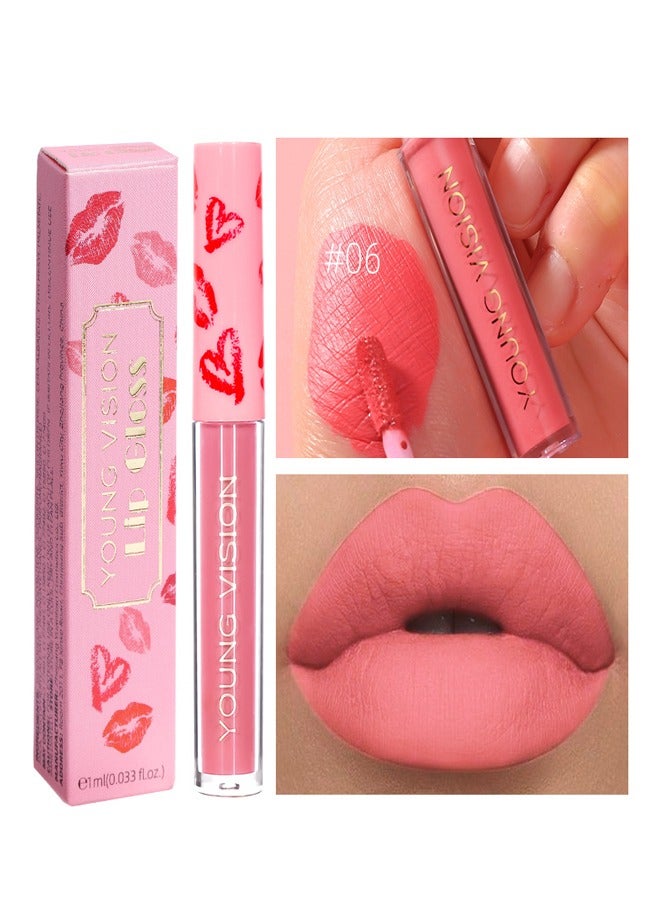 Velvet Matte Lip Gloss,Long-Lasting Makeup,Mist Lip Gloss No.06