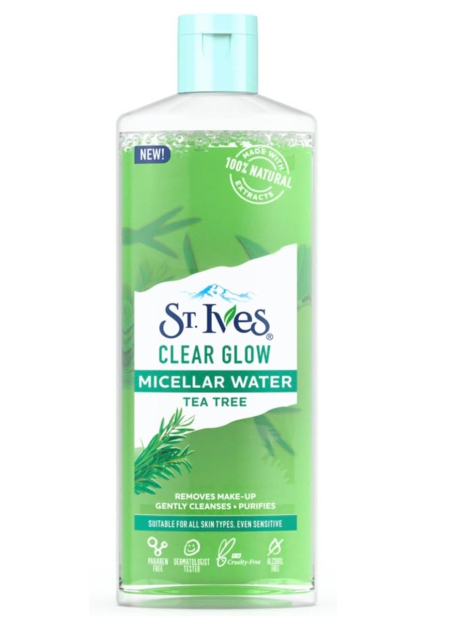 Clear Glow Micellar Water Tea Tree Remover Makeup 400 ml