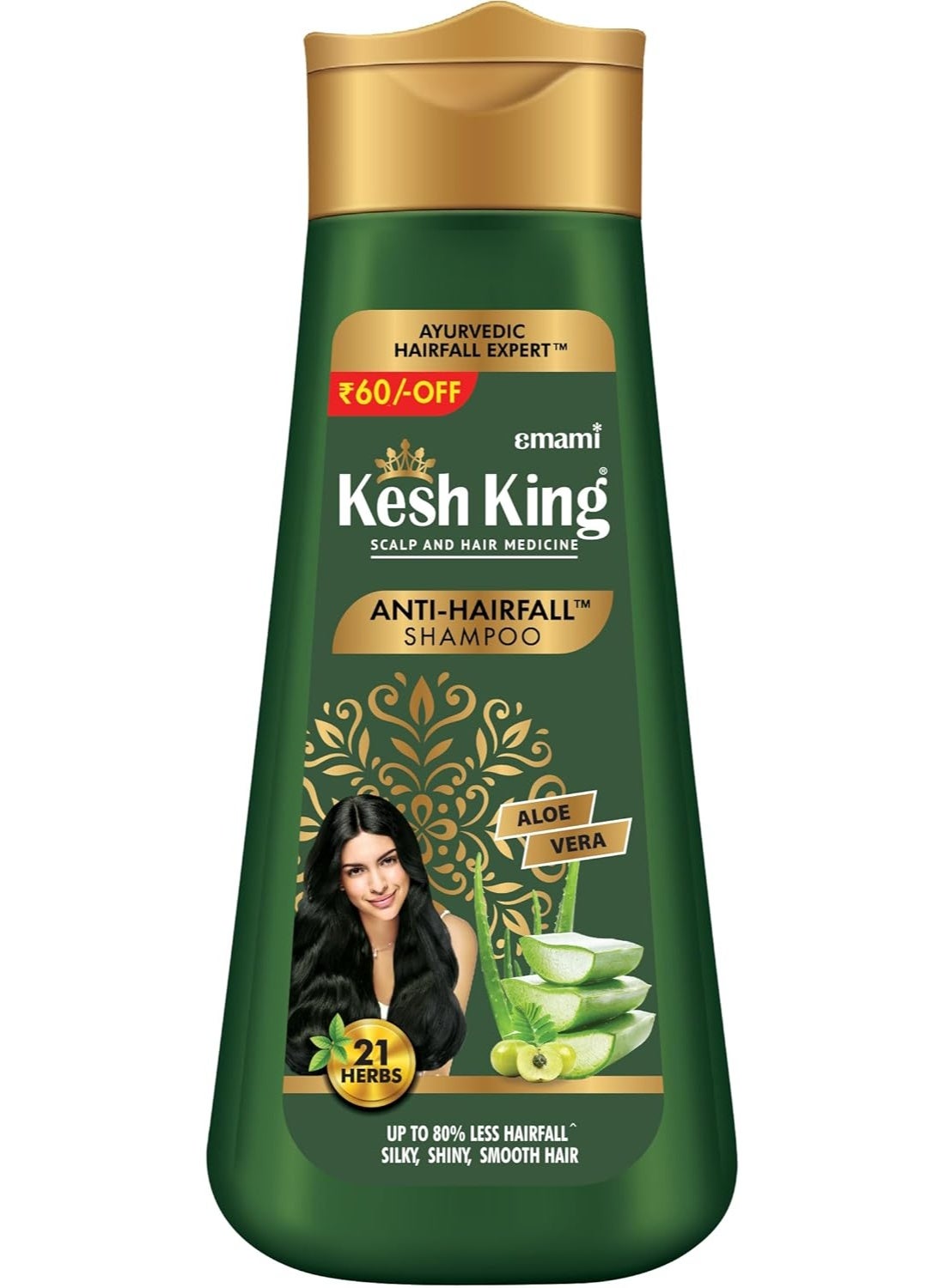 Anti Hairfall Shampoo  with Ayurvedic Herbs & Aloe Vera Provides Healthy Nourished Scalp  for Shiny Smooth Hair 340ml