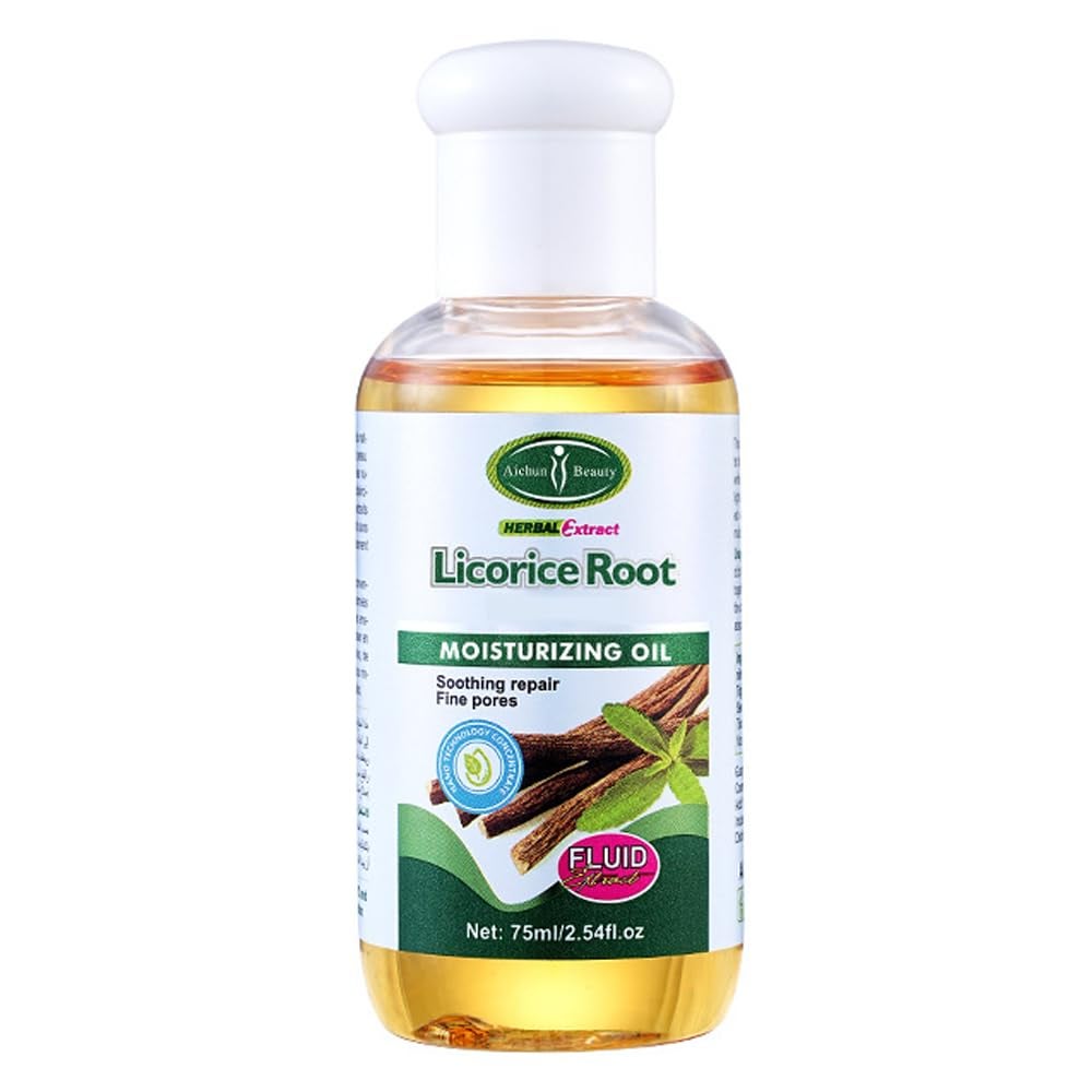 AICHUN BEAUTY Licorice Root Moisturizing Facial Oil Fine Pores Dry Silky Delicate Face Skin 75ml / 2.54 fl.oz
