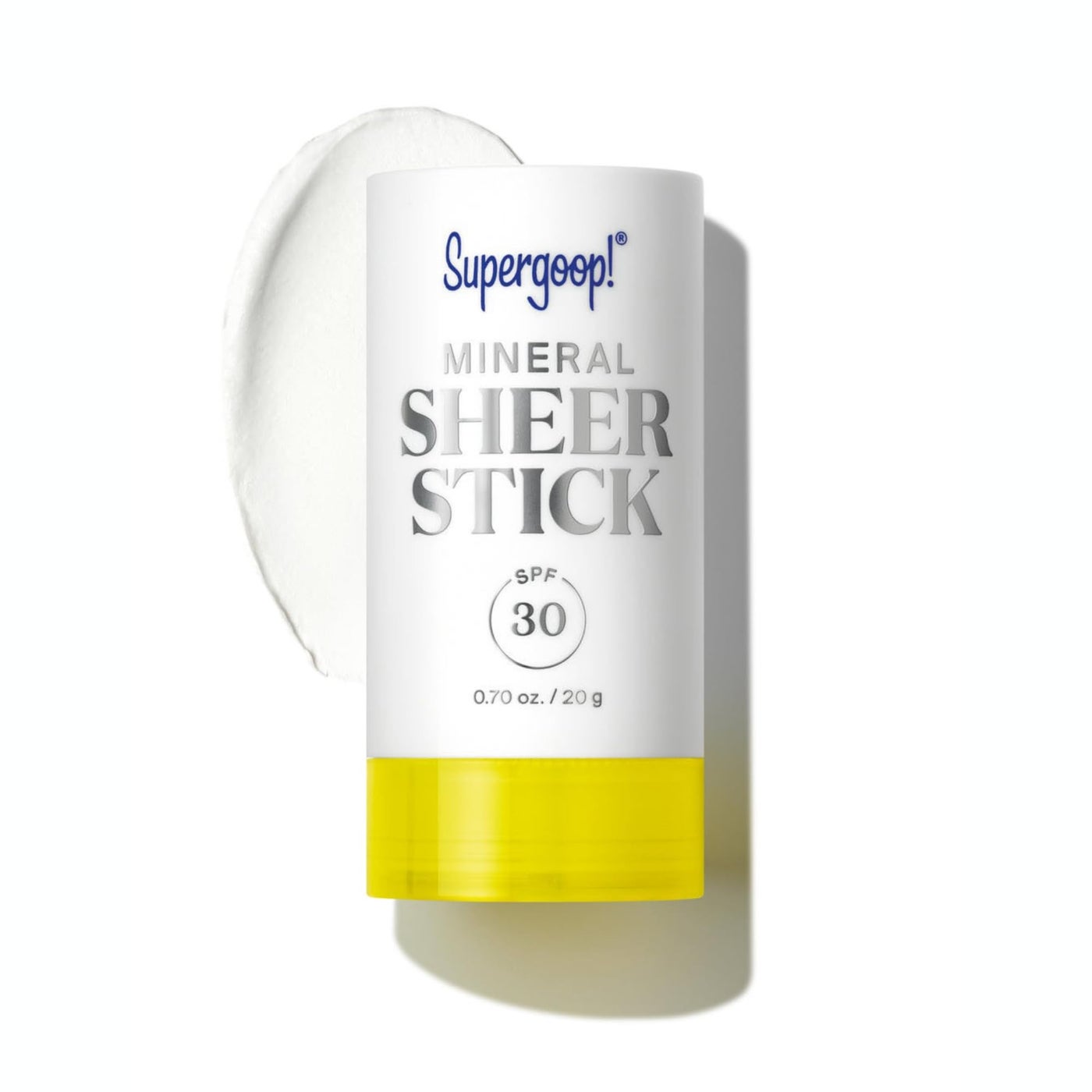 Supergoop! Mineral Sheer Stick SPF 30 Sunscreen - Mineral, Broad Spectrum Sunscreen for Face & Body - Helps Filter Blue Light - Natural Finish - For All Skin Types - 0.7 fl oz
