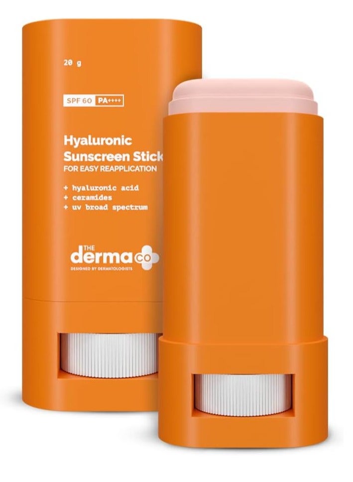 Hyaluronic Sunscreen For All Skin Types Stick With Spf 60 & Pa++++ For Easy Reapplication 20G