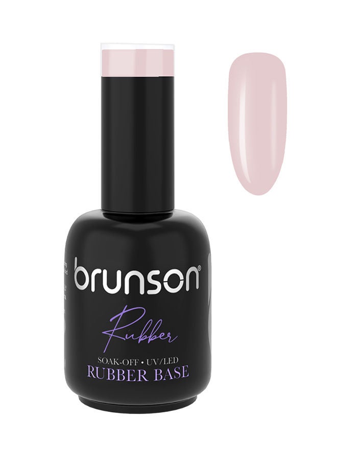 Rubber Base Gel Nail Polish Long Lasting Gel Polish Base for Chip-Free Shine Strengthens French Manicure Rubber Base Coat UV/LED Rubber Gel Soak Off Nail Art Gel Soak Off UV LED Curing Gel 18ml  BRB16