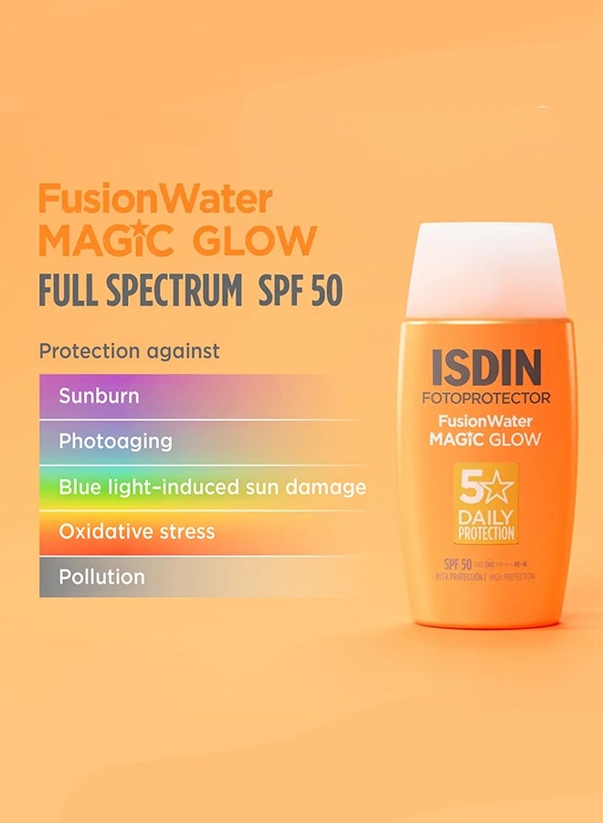 Fotoprotector Fusion Water Magic Glow SPF50 Facial Sunscreen 50ml - image 4