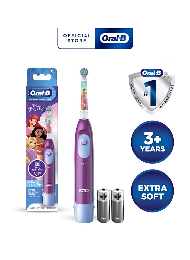 Oral-B Kids Battery Toothbrush, Disney Princess, Extra Soft Bristles, 3+ Years, 1 Count - image 3
