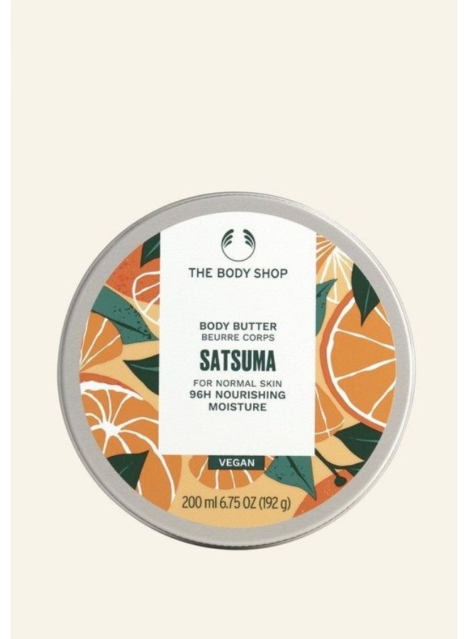 Satsuma Body Butter – Nourishing & Zesty | Perfect for Normal Skin | 96hr Moisture | Soft, Smooth & Naturally Glowing Skin | Satsuma Oil, Community Fair Trade Shea Butter & Sesame Seed Oil, 200 ml