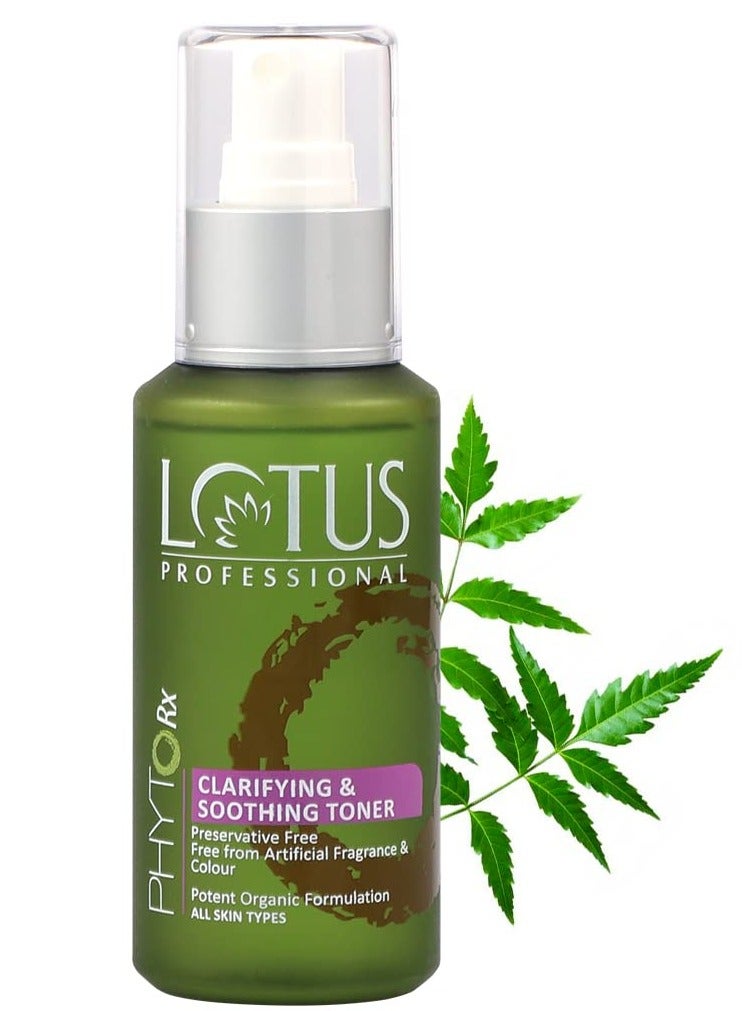 Lotus Professional PhytoRx Clarifying and Soothing Daily Toner, Neem, Vitamin C, Refreshing, Preservative Free, 100 ml